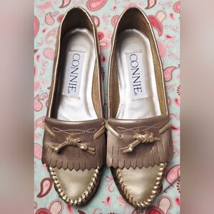Vintage Connie Women's Mable Metallic Loafers ~ Size 7.5
